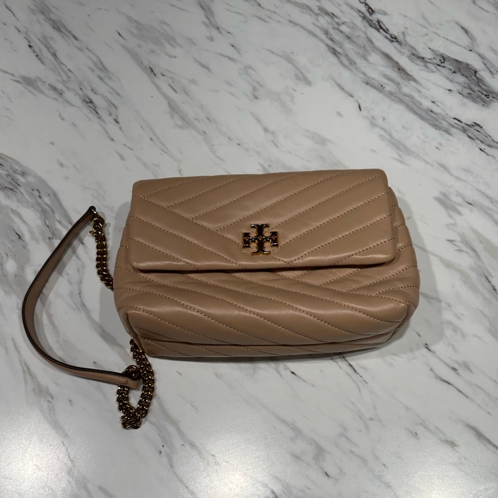 Tory Burch Quilted Tan Shoulder Bag